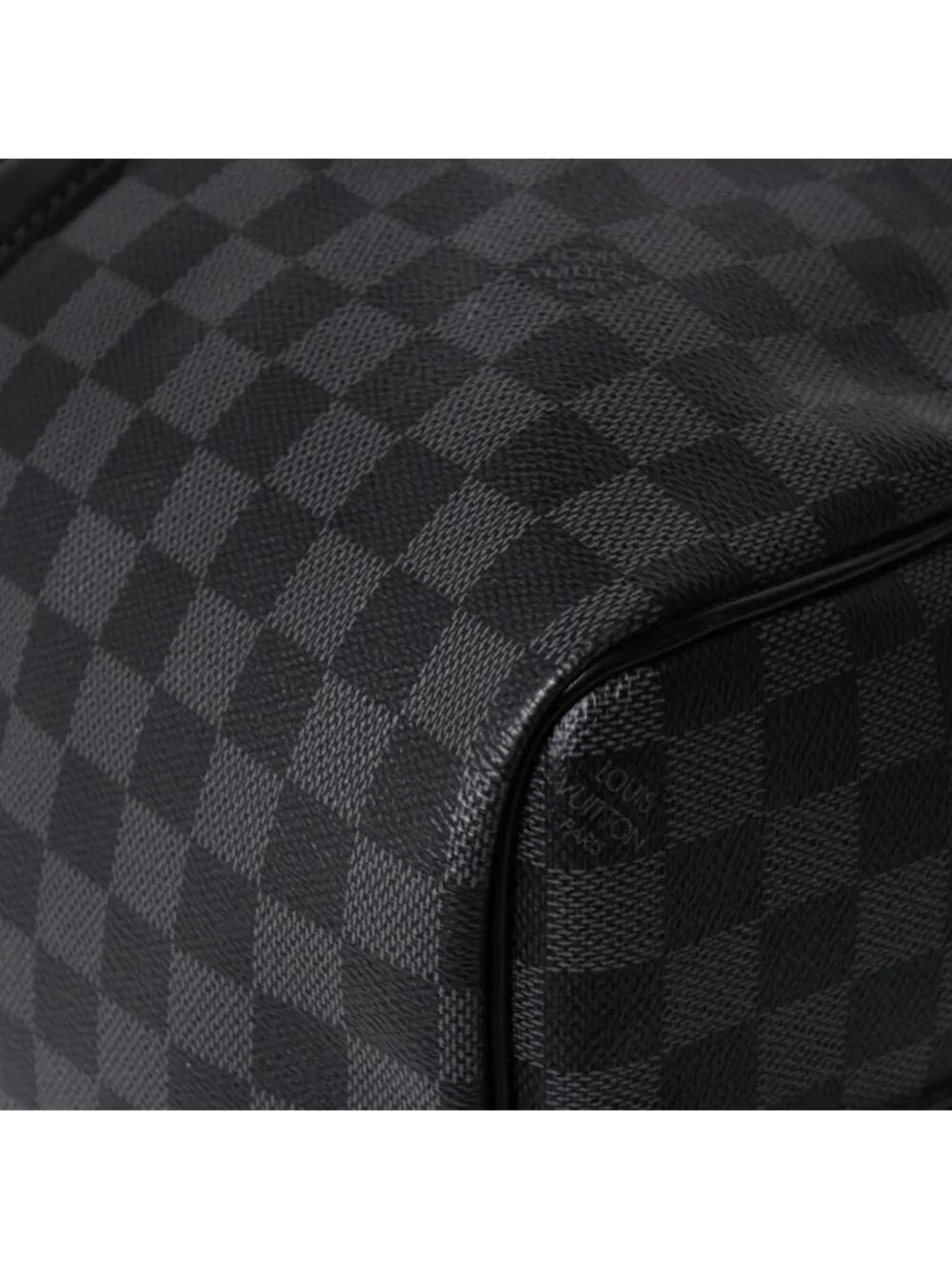 Louis Vuitton Boston Keepall Bandouliere 45 Damier Graphite Black Silver